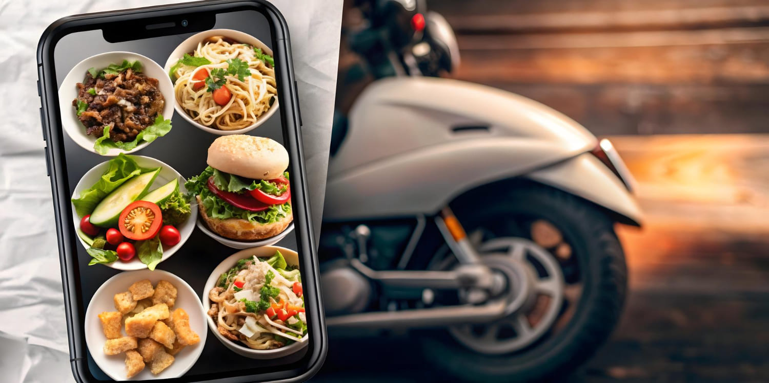 Website for a food delivery company: convenience and speed